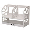 Home Office White Wooden Desk Tidy Stationery Pen Organiser Holder Shabby Chic Pattern:water cube