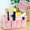 Home Foldable Makeup Organizer Multifunction Linen Cosmetic Storage Box Desktop Dressing Jewelry Small Storage Box