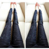 Hollow Lace Leggings Floral Crochet Women Legging Embroidered Slim Elastic Pencil Leggings Ladies Knitted Office Lady Trousers