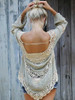 Hollow Backless Long Sleeves Cover-Ups Tops