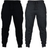 HIRIGIN Men's Joggers 2017 Brand Male Trousers Casual Pants Sweatpants Jogger Black Casual Elastic cotton Fitness Workout pants