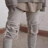 Hiphop streetwear pants High Quality Mens Ripped Jeans Cotton Slim Fit Motorcycle Jeans Men Vintage Distressed Denim Jeans