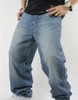 Hip Hop Jeans For Men 2017 New Fashion Light Blue Baggy Jeans Skateboarder Denim Pants Free Shipping