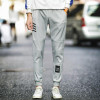 Hip Hop High Street Pencil Feet Pants Elastic Waist Men Skinnly Pencil Pants Men Slim Fit Mens Casual Pants Straight Trousers