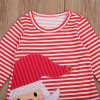 2017 Newest Cute Child Baby Girl Kids Long Sleeve Christmas Santa Claus Dress Casual Striped Straight Dresses Tops Autumn 1-7Y