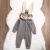 2017 Newborn Infant Baby Girl Boy Clothes Cute 3D Bunny Ear Romper Jumpsuit Playsuit Autumn Winter Warm Bebes Rompers One Piece