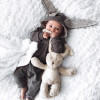 2017 Newborn Infant Baby Girl Boy Clothes Cute 3D Bunny Ear Romper Jumpsuit Playsuit Autumn Winter Warm Bebes Rompers One Piece