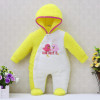 2017 newborn hoodie autumn and warm winter girls one piece romper long sleeve boys clothes coral fleece baby rompers