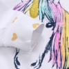 2017 Newborn Baby Unicorn Clothes Long Sleeve Gold Heart Pullover Tops +Rose Red Pant Legging Headband 3PCS Outfit Kids Clothing