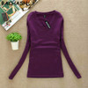 BACHASH New 2018 Fashion Export Brand Women Cashmere Sweater Solid Long Sleeve Slim Women Knitted Wool Sweater Pullovers Spring