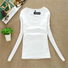 BACHASH 100% High Quality Sweaters O Neck Long Sleeved Pullover Women Sweater Basic Shirt Top Sweater Knitted Solid Black White