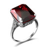 Beautiful Square Shape Vintage Red Garnet Gemstone Ring