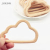 Baby Wood Teether Cloud Shape Natural Beech Wooden Teether Infant Chew Toys, Wood Teething Accessories, Baby Shower Gifts