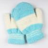 Baby Winter Warm Plush Gloves Children Coral Fleece Knitted Mittens Kids Boys Girls Soft Colorful Striped Full Finger Gloves