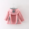 Baby Wear Girl Coats Cute Rabbit Ear Hooded Baby Girls Coat New Autumn Tops Kids Warm Jacket Outerwear &amp; Coat Children Clothing