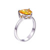Triangle Shaped 5.95 Carat Natural Citrine Gemstone Ring
