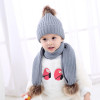 Baby Toddler Kids Boys Girls Knitted Fur Ball Caps 2017 Winter Autumn Cute Hats Crochet Warm Hat Cap