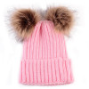 Baby Toddler Kids Boys Girls Knitted Fur Ball Caps 2017 Winter Autumn Cute Hats Crochet Warm Hat Cap