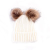 Baby Toddler Kids Boys Girls Knitted Fur Ball Caps 2017 Winter Autumn Cute Hats Crochet Warm Hat Cap