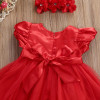 Baby Toddler Girl Dress Flower Princess Wedding Party Pageant Tulle TUTU Dresses Infant Kids Children Girls Clothing
