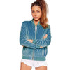 AZULINA velvet Jacket Coat Ladies Autumn Spring 2017 Women Outwear Casual Baseball Bomber Coat Jackets Female Overcoat Femme