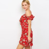 AZULINA Sexy V Neck Ruffle Mini Beach Dress Women 2017 Casual Summer Spaghetti Strap Red Chiffon Floral Dress Sundress Vestidos AZULINA Sexy V Neck Ruffle Mini Beach Dress Women 2017 Casual Summer Spaghetti Strap Red Chiffon Floral Dress Sundress Vestidos