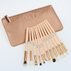 BEILI 12pcs Rose Golden 100% Natural Goat Pony Synthetic Hair Eye shadow Eyeliner Concealer Makeup Brush Set