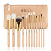 BEILI Pink 12 pieces Goat Hair Essential Premium Foundation Eye shadow Blush Powder Highlighter Concealer Makeup Brushes Set