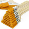Behogar 12pcs Wooden Handle Nylon Hair Brush Head Brushes for Watercolor Oil Painting Artist Drawing Brush Cleaning Paint Supply