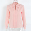 BEFORW Women Chiffon Blouses Summer Fashion White Pink Womens Clothing Tops Shirt Sexy V Neck Business Office Women Blouses