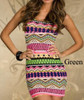 BAEKADOO Women Popular Back Hollow Summer Mini Party Club Dress Vintage Printed Vestidos
