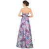 Grace Karin Floral Print Evening Dress 2017  Chiffon Sweetheart Strapless Flower Pattern Formal Summer Dress Long Evening Gowns