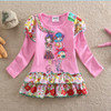 Girl children long-sleeved dress 2017 special offer clearance cotton embroidery flower dress for girls wearing baby dress L195