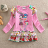 Girl children long-sleeved dress 2017 special offer clearance cotton embroidery flower dress for girls wearing baby dress L195