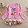 Girl children long-sleeved dress 2017 special offer clearance cotton embroidery flower dress for girls wearing baby dress L195