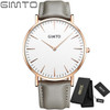 GIMTO luxury Fashion Women's watches quartz watch bracelet wristwatches leather band women dreaa watches