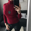 GIGIGO Turtleneck Warm Winter Women Sweater Long Sleeves Thick Knitted Ladys Pullovers Top Soft Elasticity Female Sweater