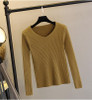 GIGIGO Thick Warm Knitted Women Sweater Autumn Winter Sexy Pullover Sweater High Elasticity V-Neck Soft Female Jumper GIGIGO Thick Warm Knitted Women Sweater Autumn Winter Sexy Pullover Sweater High Elasticity V-Neck Soft Female Jumper