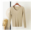 GIGIGO Thick Warm Knitted Women Sweater Autumn Winter Sexy Pullover Sweater High Elasticity V-Neck Soft Female Jumper GIGIGO Thick Warm Knitted Women Sweater Autumn Winter Sexy Pullover Sweater High Elasticity V-Neck Soft Female Jumper