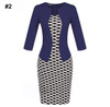 Gift Sashes Womens Elegant Belted Tartan Wear to Work Business Dress Lady Autumn Long Sleeve Plaid Office Pencil Dress Plus Size