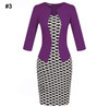 Gift Sashes Womens Elegant Belted Tartan Wear to Work Business Dress Lady Autumn Long Sleeve Plaid Office Pencil Dress Plus Size