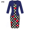 Gift Sashes Womens Elegant Belted Tartan Wear to Work Business Dress Lady Autumn Long Sleeve Plaid Office Pencil Dress Plus Size