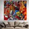 Geometric Stained Glass Tapestry