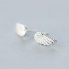 Genuine real. 925 Sterling Silver jewelry Angel Wings Birds Feather Stud Earrings Fashion GTLE169 Anti-allergy