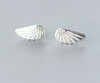 Genuine real. 925 Sterling Silver jewelry Angel Wings Birds Feather Stud Earrings Fashion GTLE169 Anti-allergy