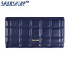 Genuine Leather Women Wallet Cowhide Purse Women Long Plaid Wallets Brand Designer Zipper Hasp Clutch Wallet Female Card Holder