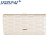 Genuine Leather Women Wallet Cowhide Purse Women Long Plaid Wallets Brand Designer Zipper Hasp Clutch Wallet Female Card Holder