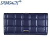 Genuine Leather Women Wallet Cowhide Purse Women Long Plaid Wallets Brand Designer Zipper Hasp Clutch Wallet Female Card Holder