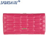 Genuine Leather Women Wallet Cowhide Purse Women Long Plaid Wallets Brand Designer Zipper Hasp Clutch Wallet Female Card Holder