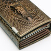 Genuine Leather Women Wallet Crocodile Head Cow Leather Wallet Fashion Women Purse 3D Long designer Money Clip Carteira Feminina